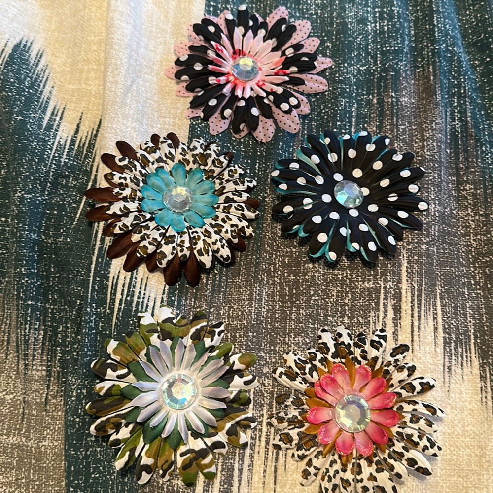 Hair Flowers Set of 5
